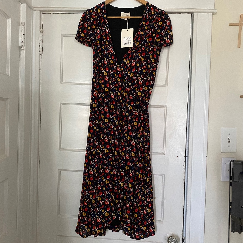 NEW Sezane Floral Wrap Dress NWT